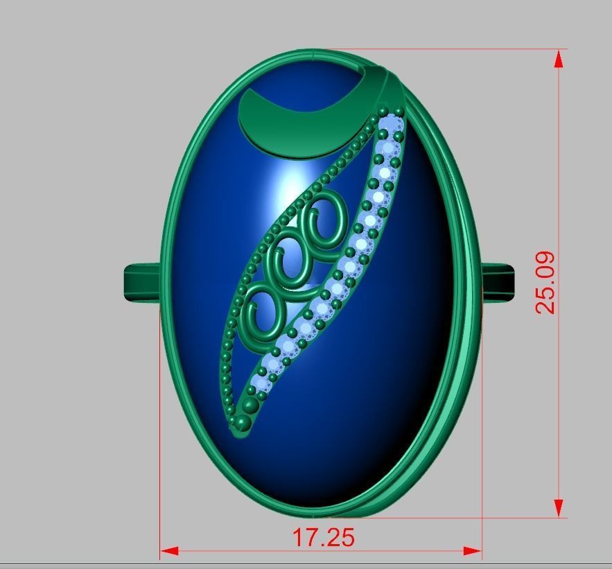 Diamond ring 0571 3D printable model 11 3D print model_16