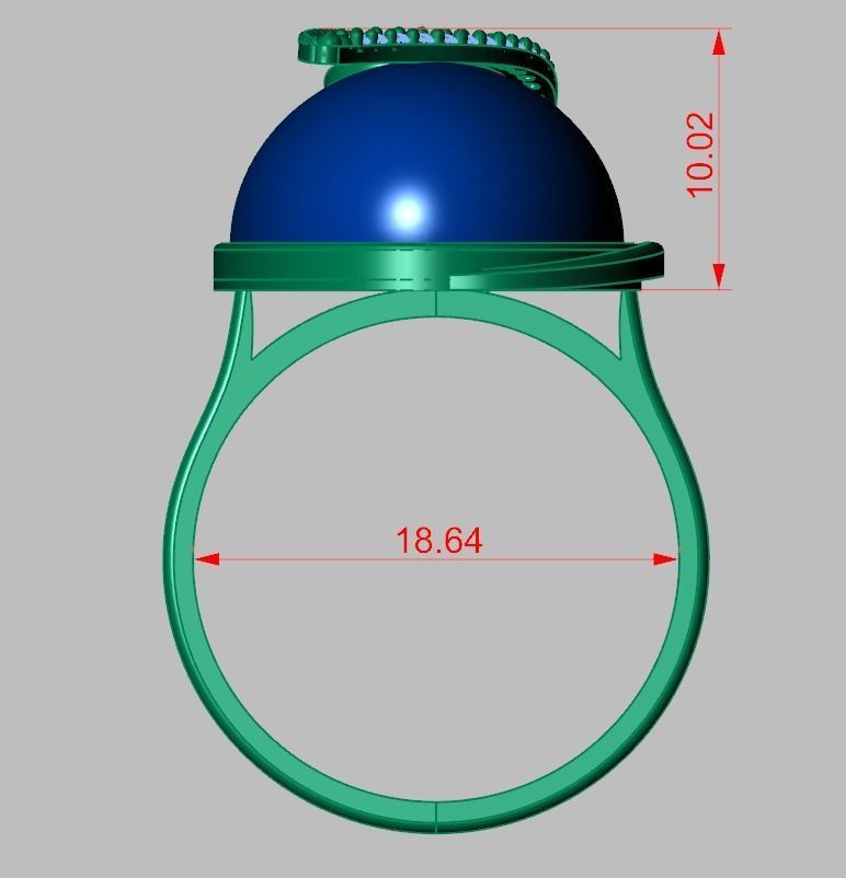 Diamond ring 0571 3D printable model 11 3D print model_14