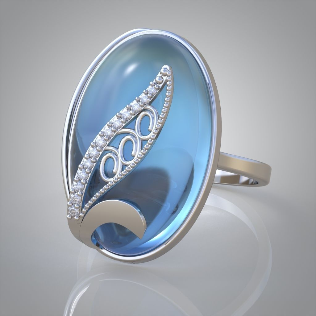 Diamond ring 0571 3D printable model 11 3D print model_9