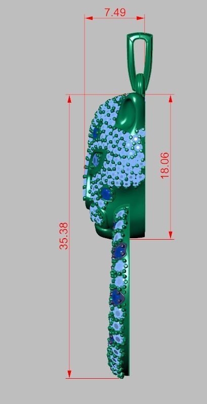 Pendant model 3D 0249 printable model16 3D print model_14