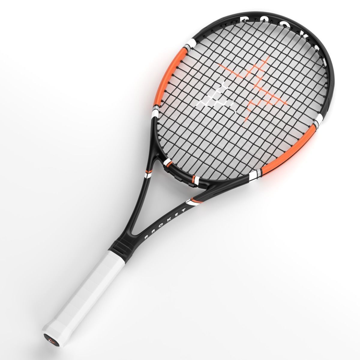 Tennis Racket Low-poly 3D model_2