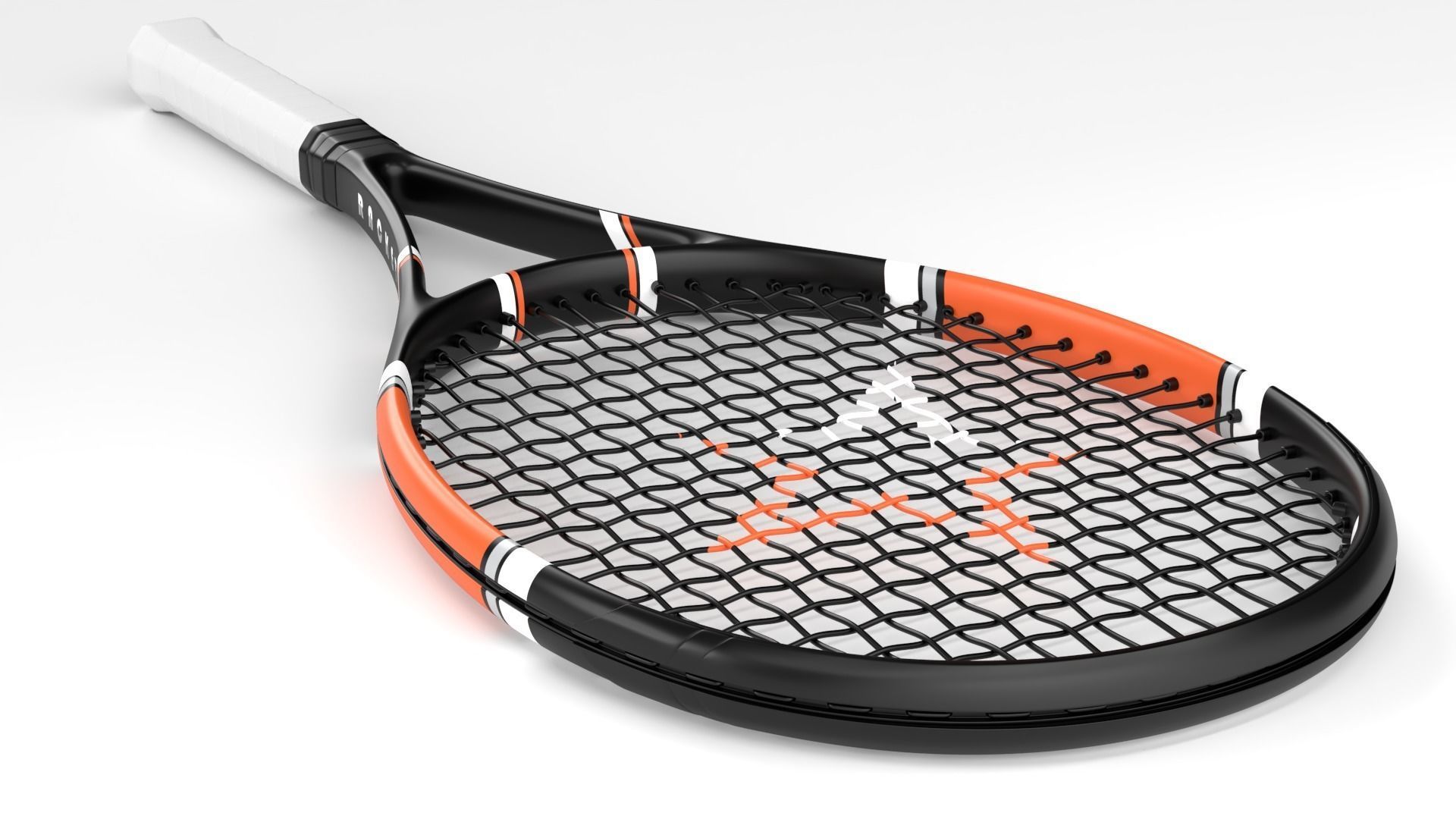 Tennis Racket Low-poly 3D model_10
