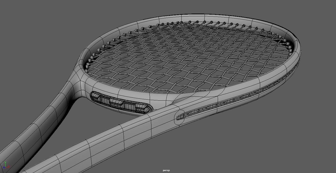 Tennis Racket Low-poly 3D model_20