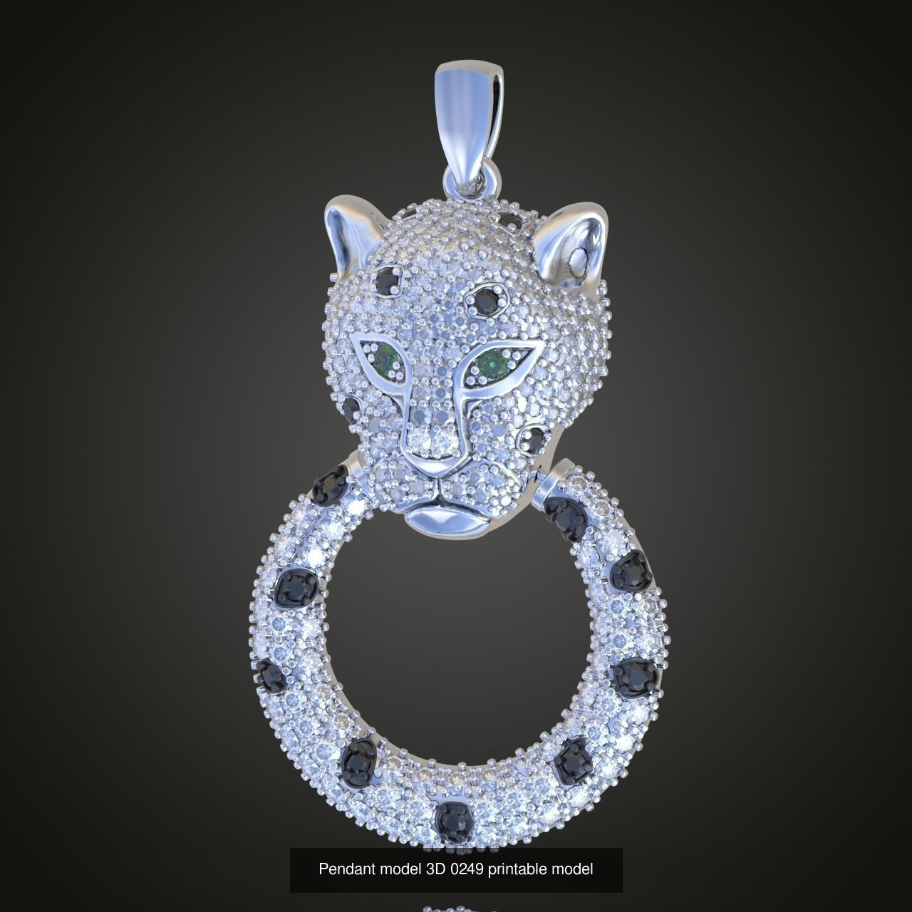 Earring and Pendant Set 3D printable model 0077 3D Model Collection_7