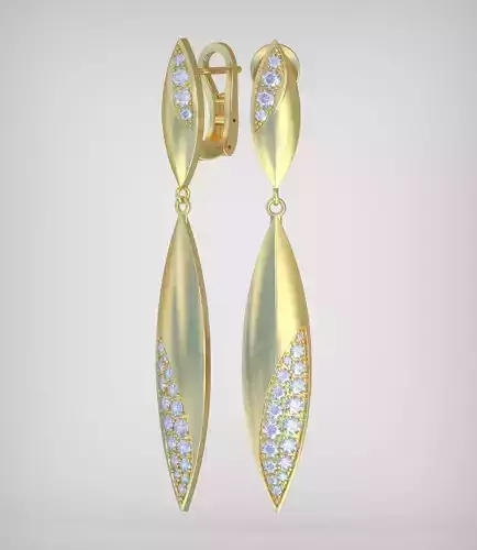 Earring model 333 3D printable model12 3D print model