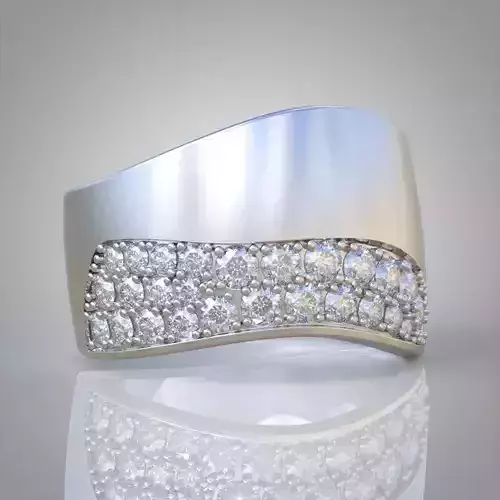 Diamond ring 0572 3D printable model 11- 3D print model