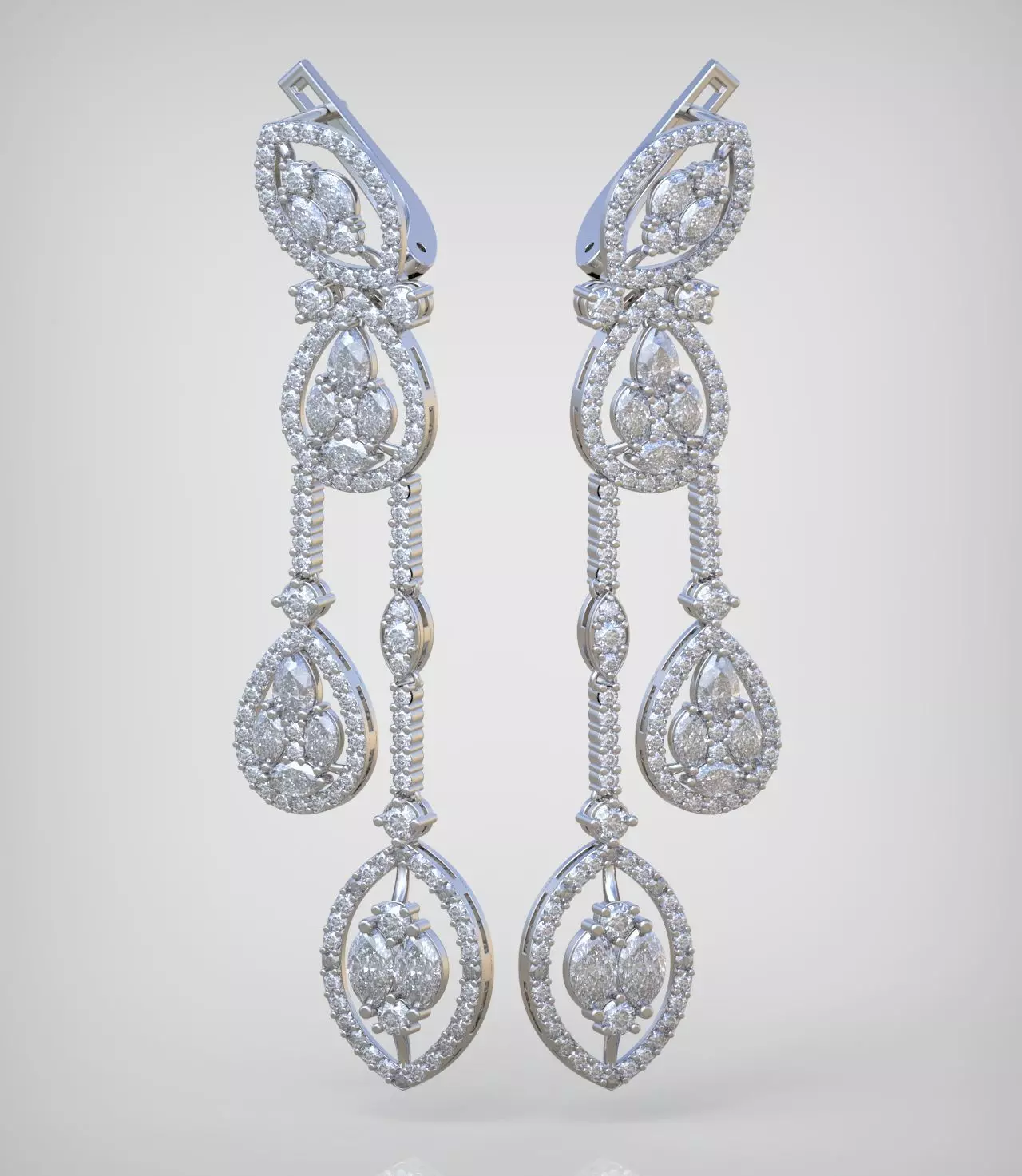 Earring model 0334 3D printable model-10 3D print model_0