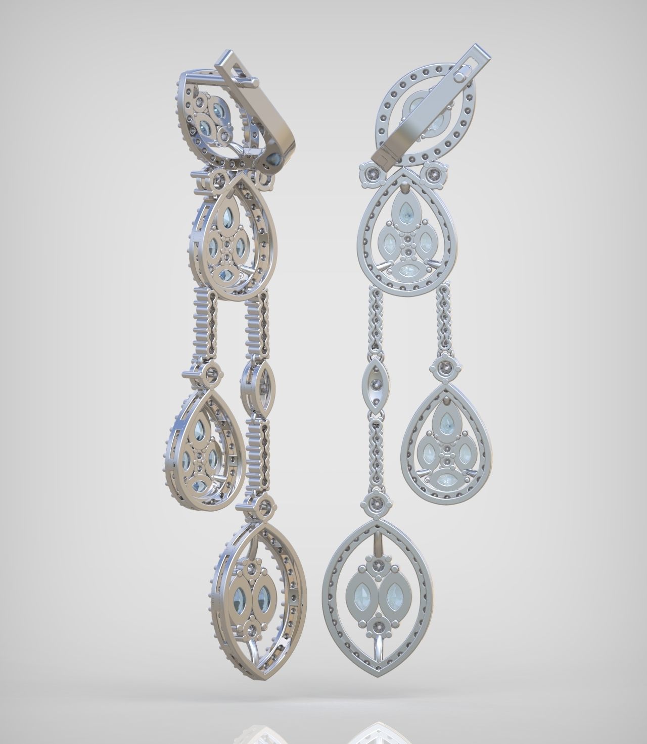 Earring model 0334 3D printable model-10 3D print model_10