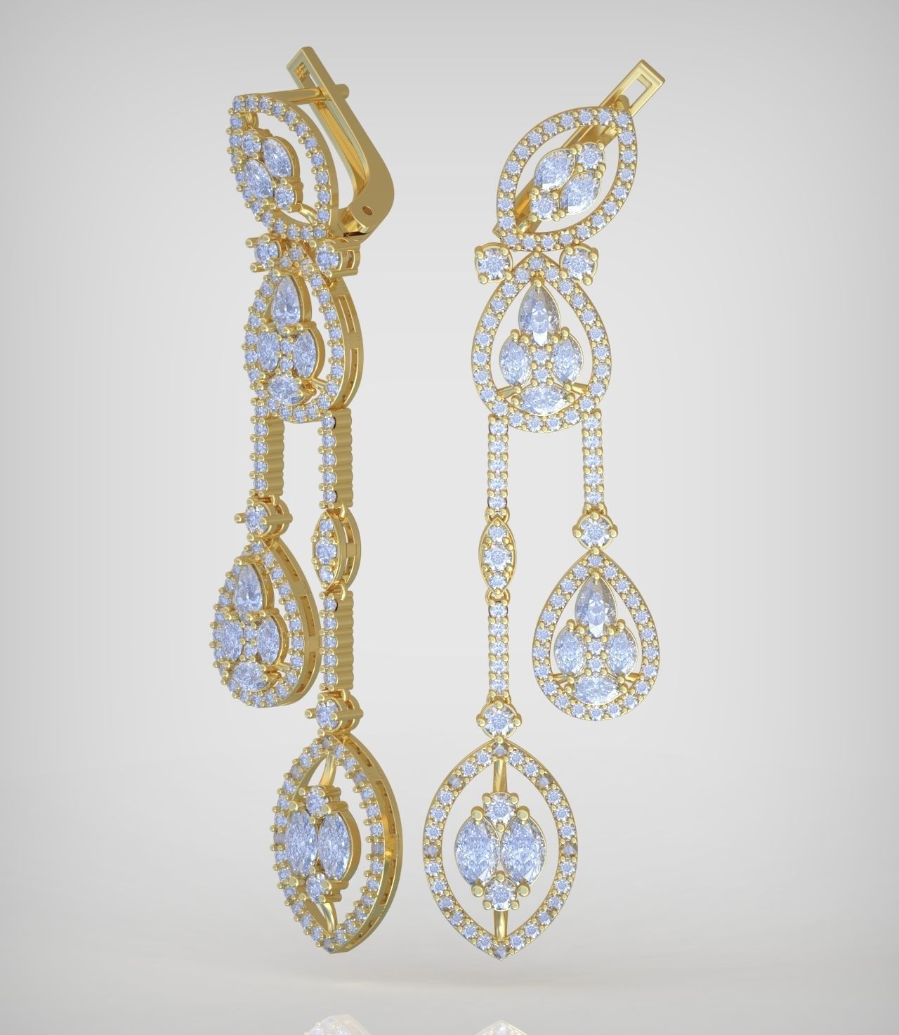 Earring model 0334 3D printable model-10 3D print model_3