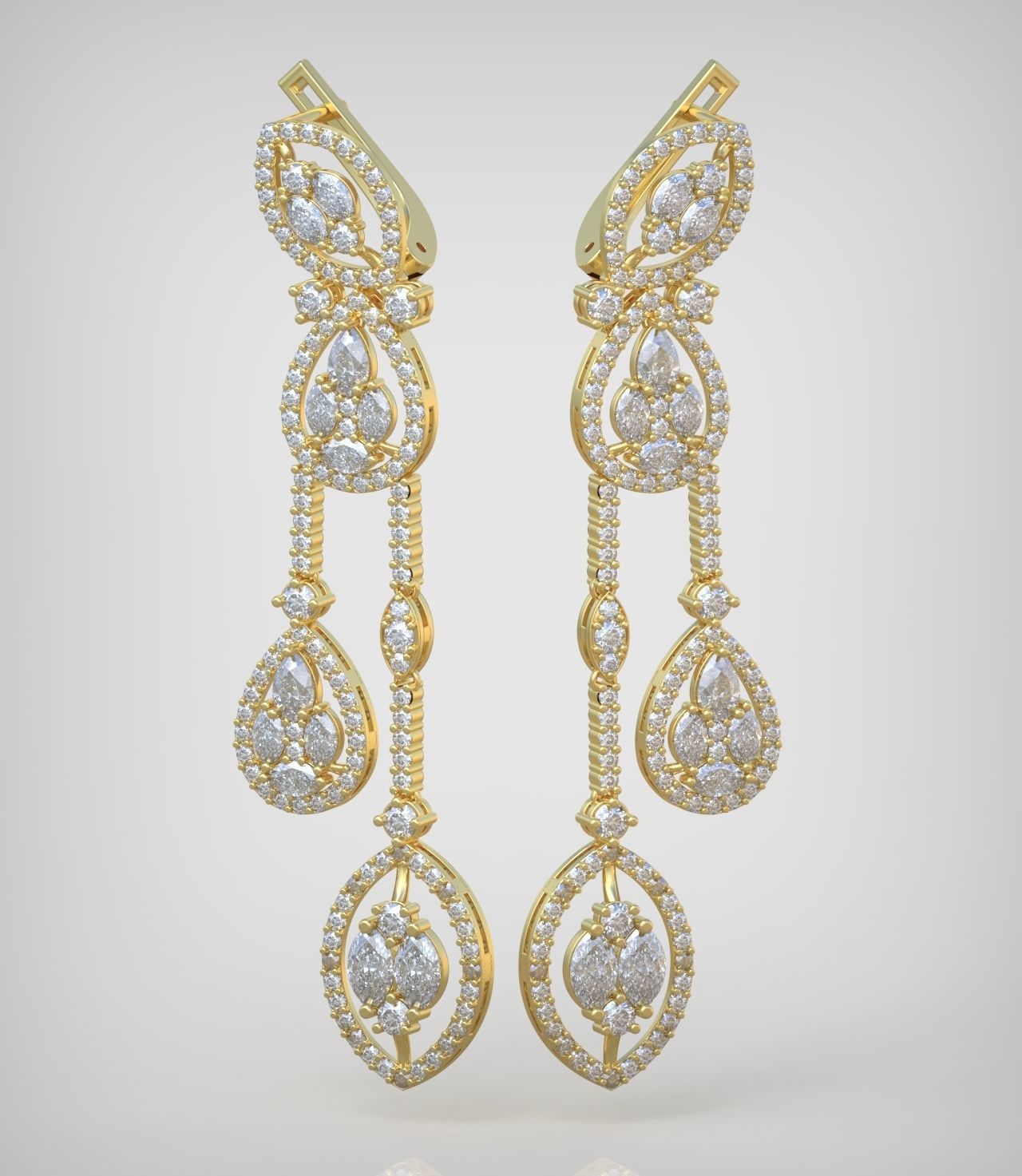 Earring model 0334 3D printable model-10 3D print model_7