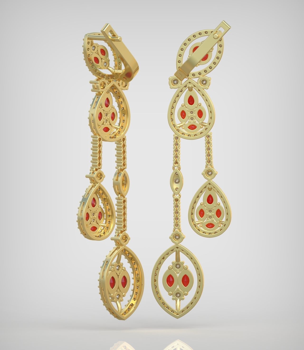 Earring model 0334 3D printable model-10 3D print model_9