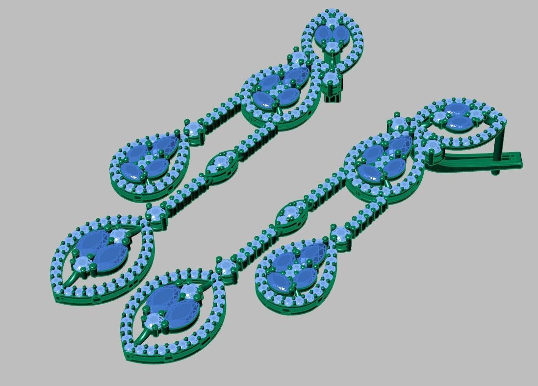 Earring model 0334 3D printable model-10 3D print model_15