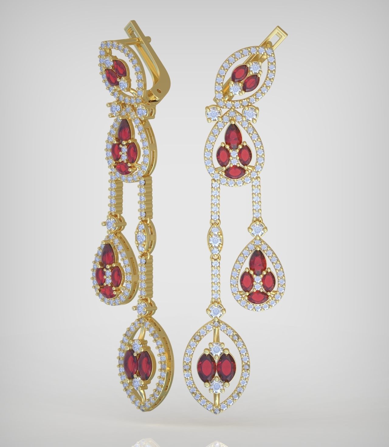 Earring model 0334 3D printable model-10 3D print model_2