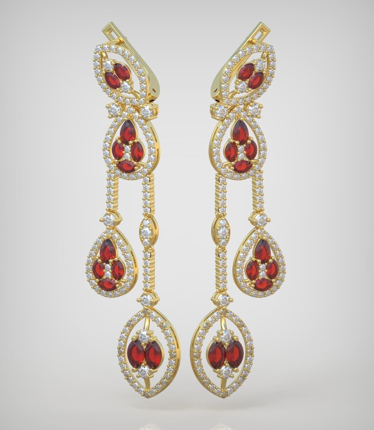 Earring model 0334 3D printable model-10 3D print model_8