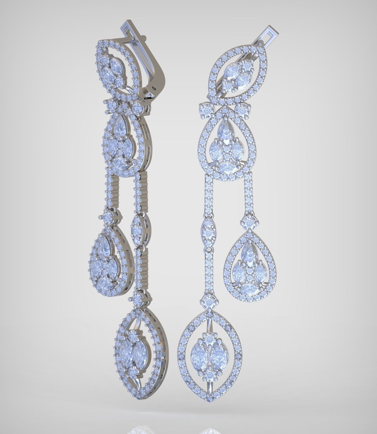 Earring model 0334 3D printable model-10 3D print model_4