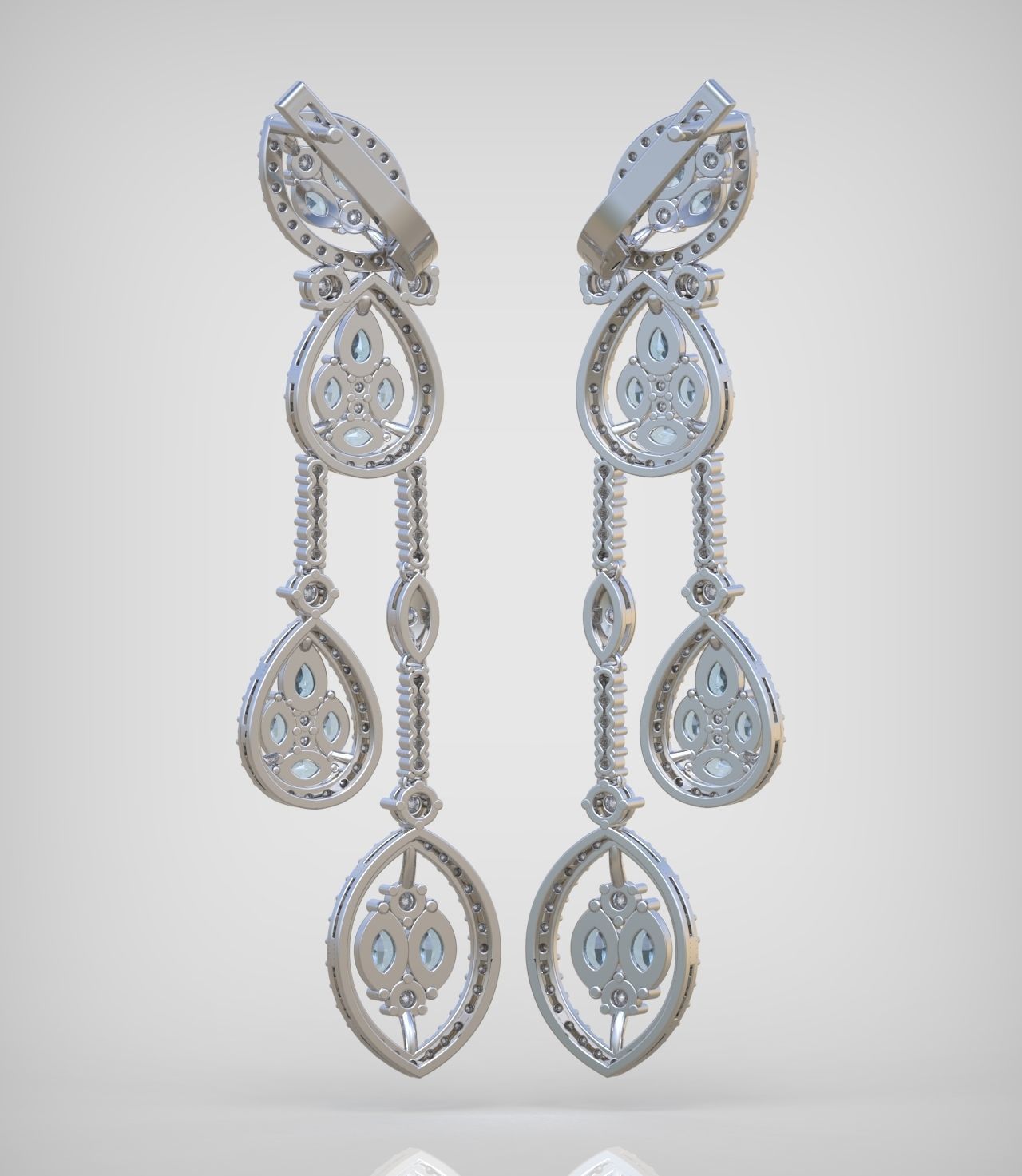 Earring model 0334 3D printable model-10 3D print model_11