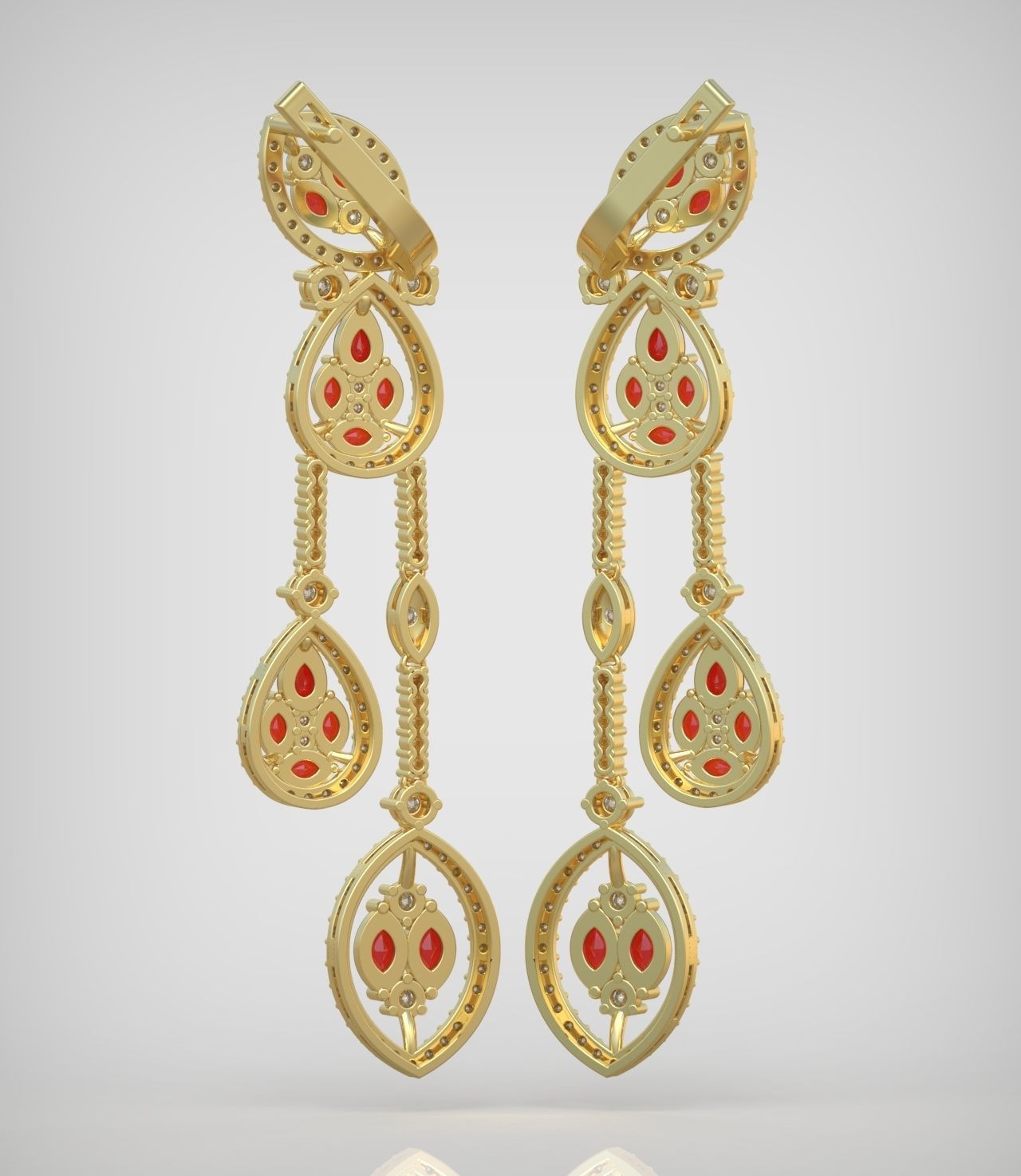 Earring model 0334 3D printable model-10 3D print model_12