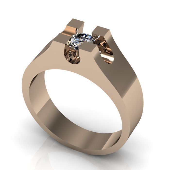 man ring 3D print model_2