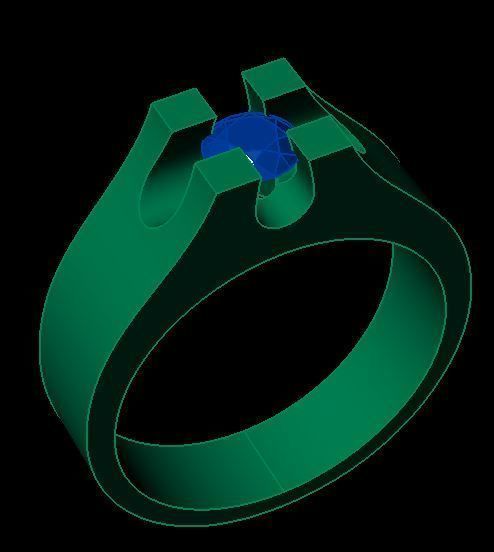 man ring 3D print model_8