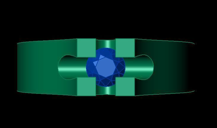 man ring 3D print model_9