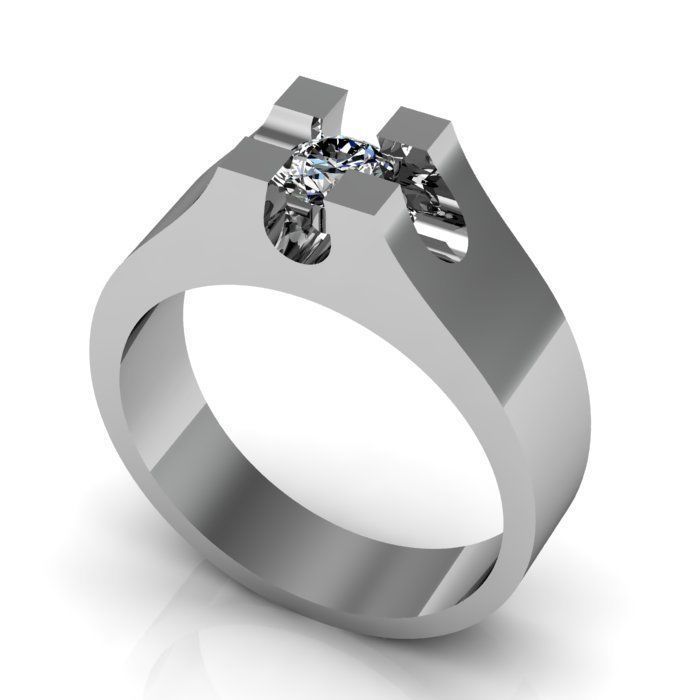 man ring 3D print model_1