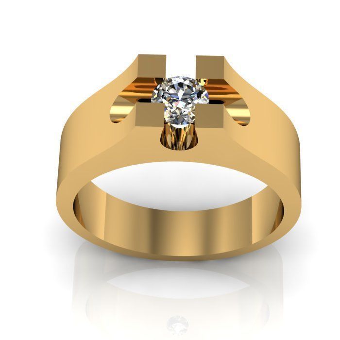 man ring 3D print model_3