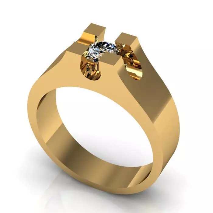 man ring 3D print model_0