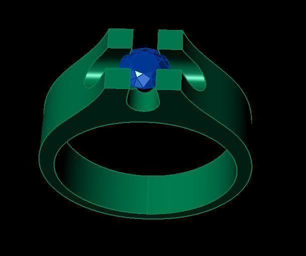 man ring 3D print model_7