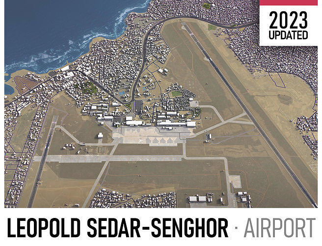 Dakar Airport - 3D Model Low-poly 3D model
