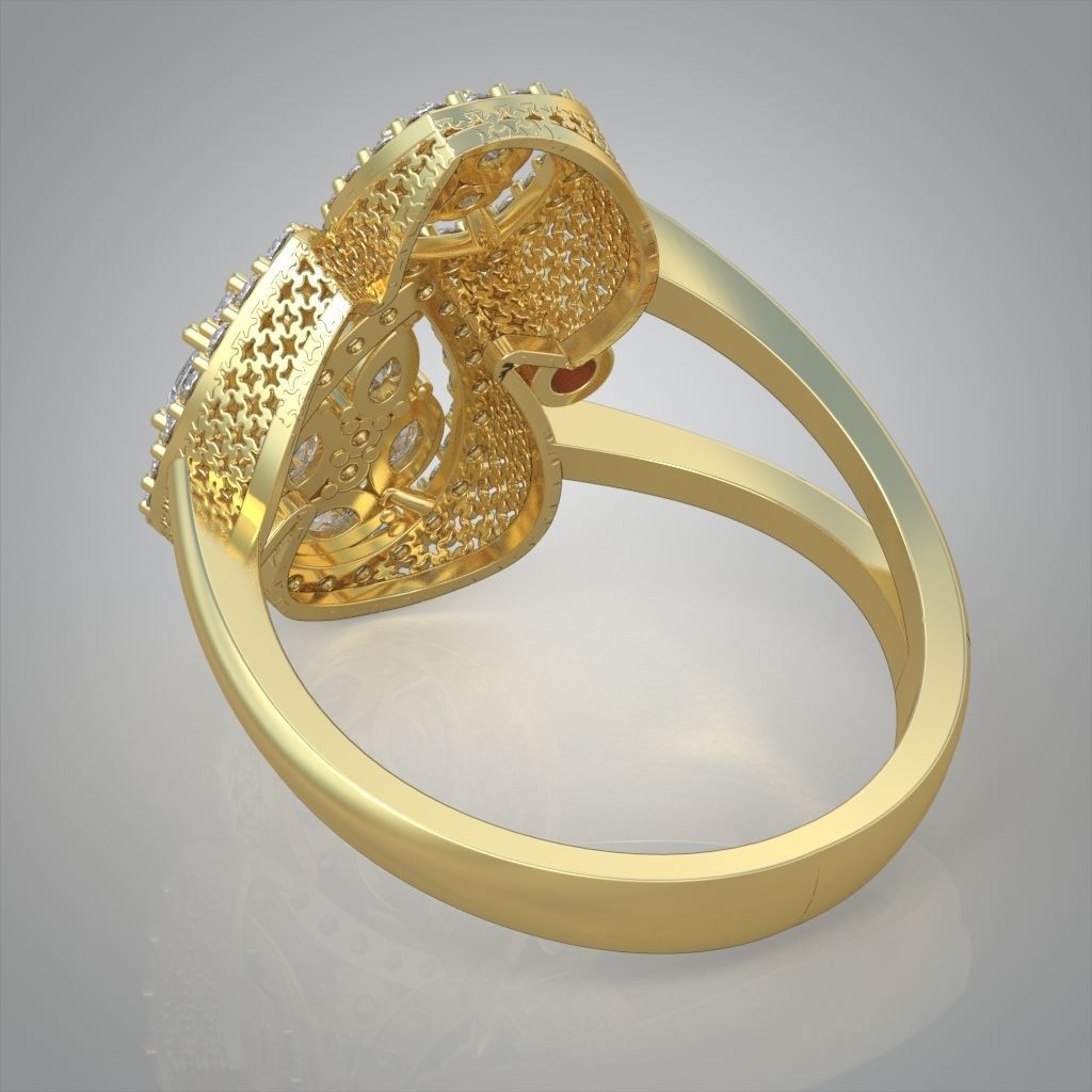 Diamond ring 0573 3D printable model 12 3D print model_12