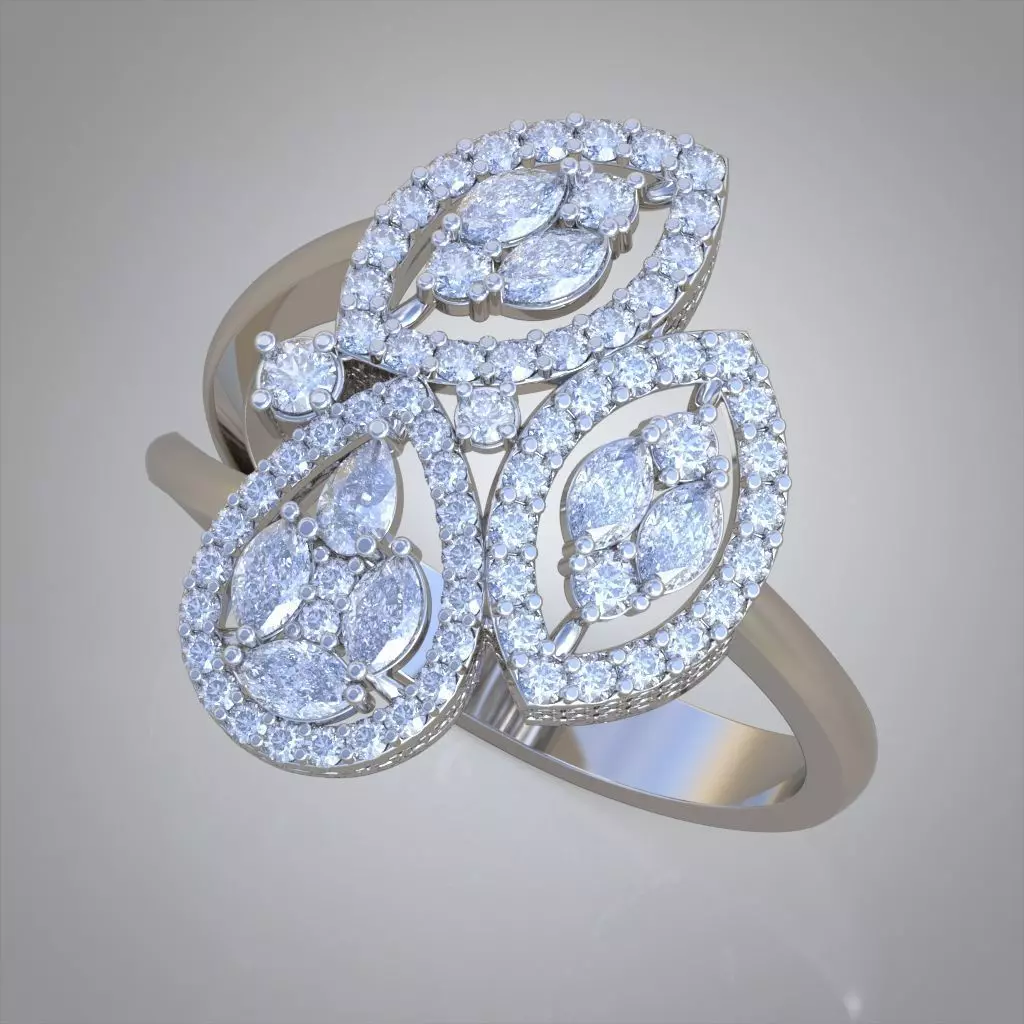 Diamond ring 0573 3D printable model 12 3D print model_0