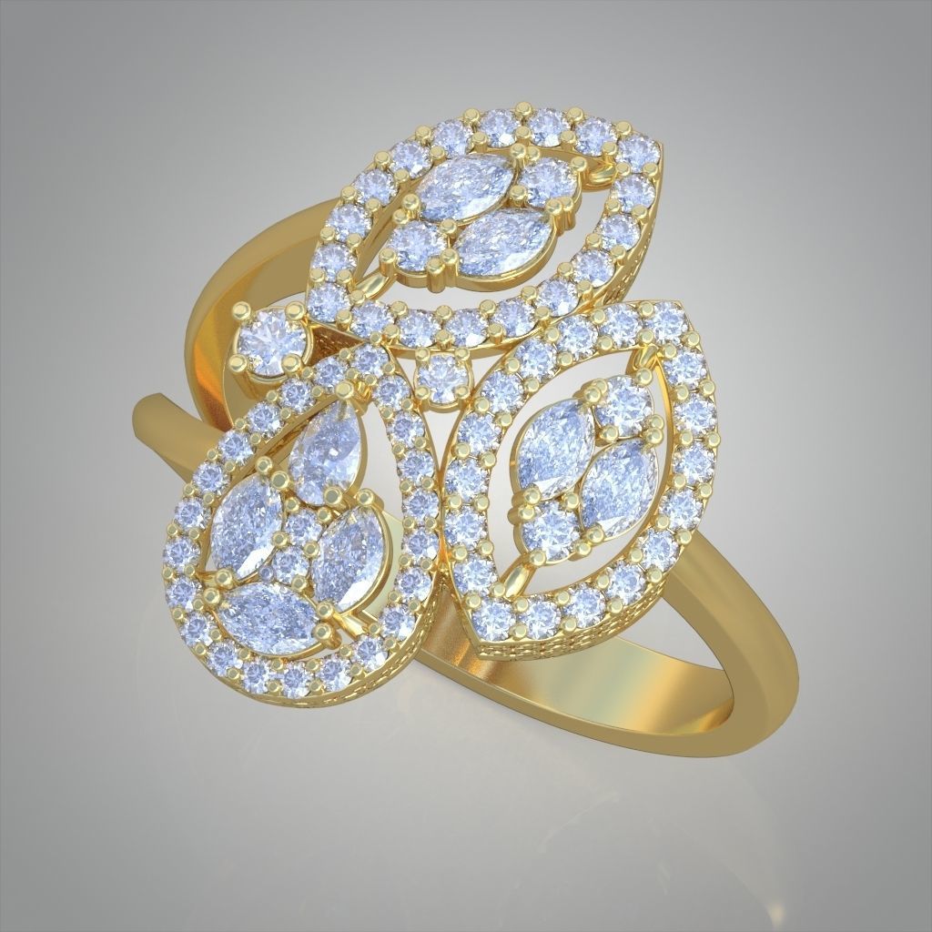 Diamond ring 0573 3D printable model 12 3D print model_1