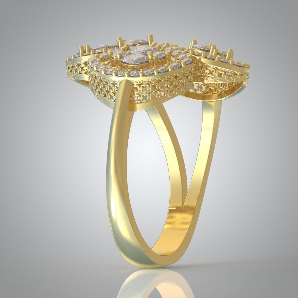 Diamond ring 0573 3D printable model 12 3D print model_6