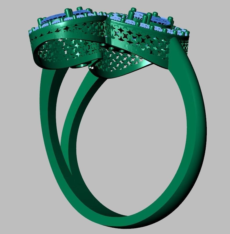 Diamond ring 0573 3D printable model 12 3D print model_16