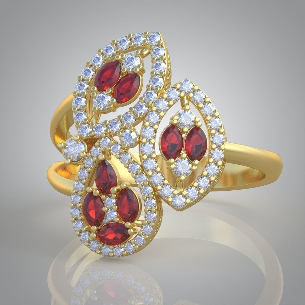 Diamond ring 0573 3D printable model 12 3D print model_11