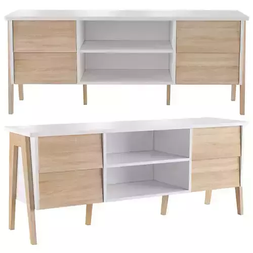TV stand Scandi 3D model