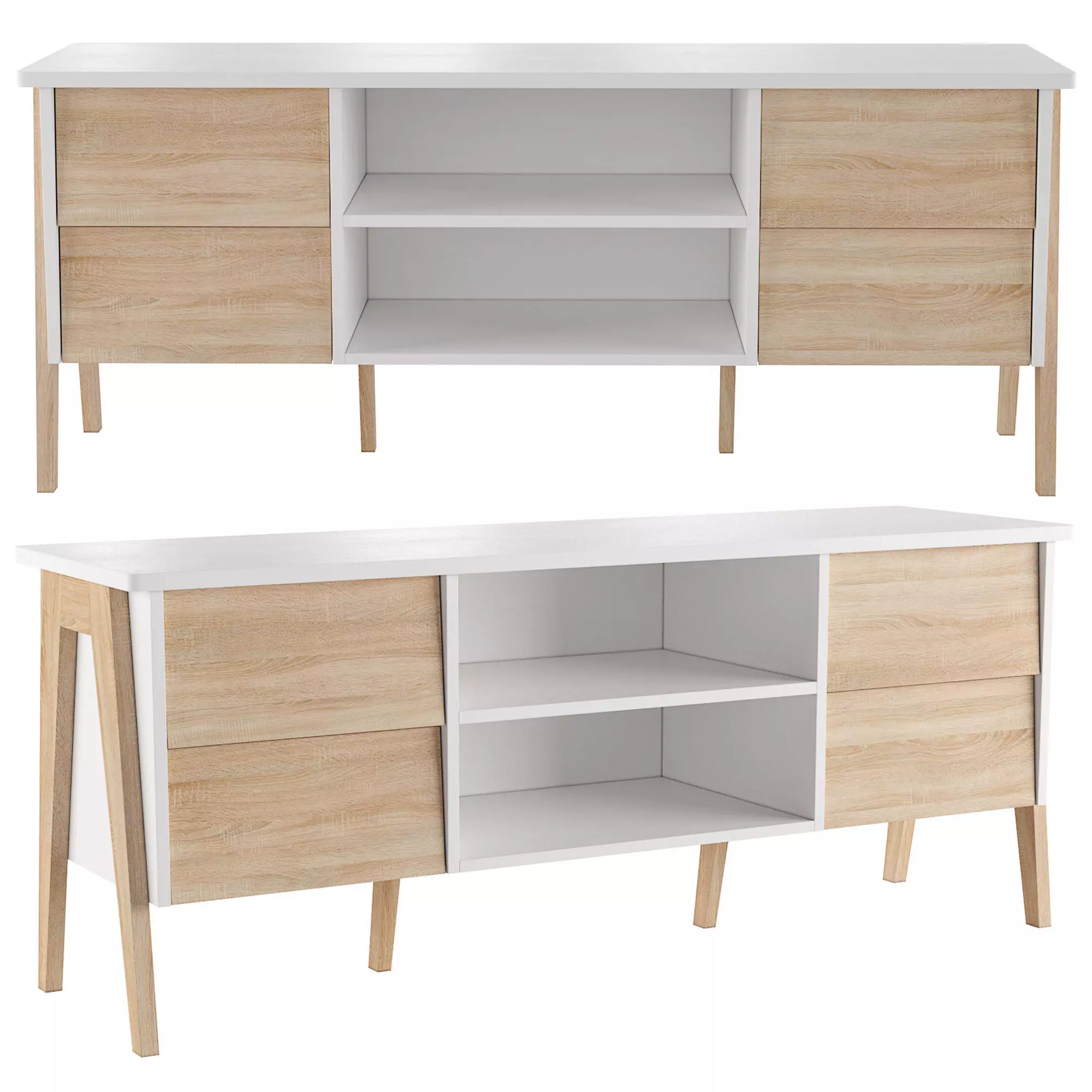 TV stand Scandi 3D model