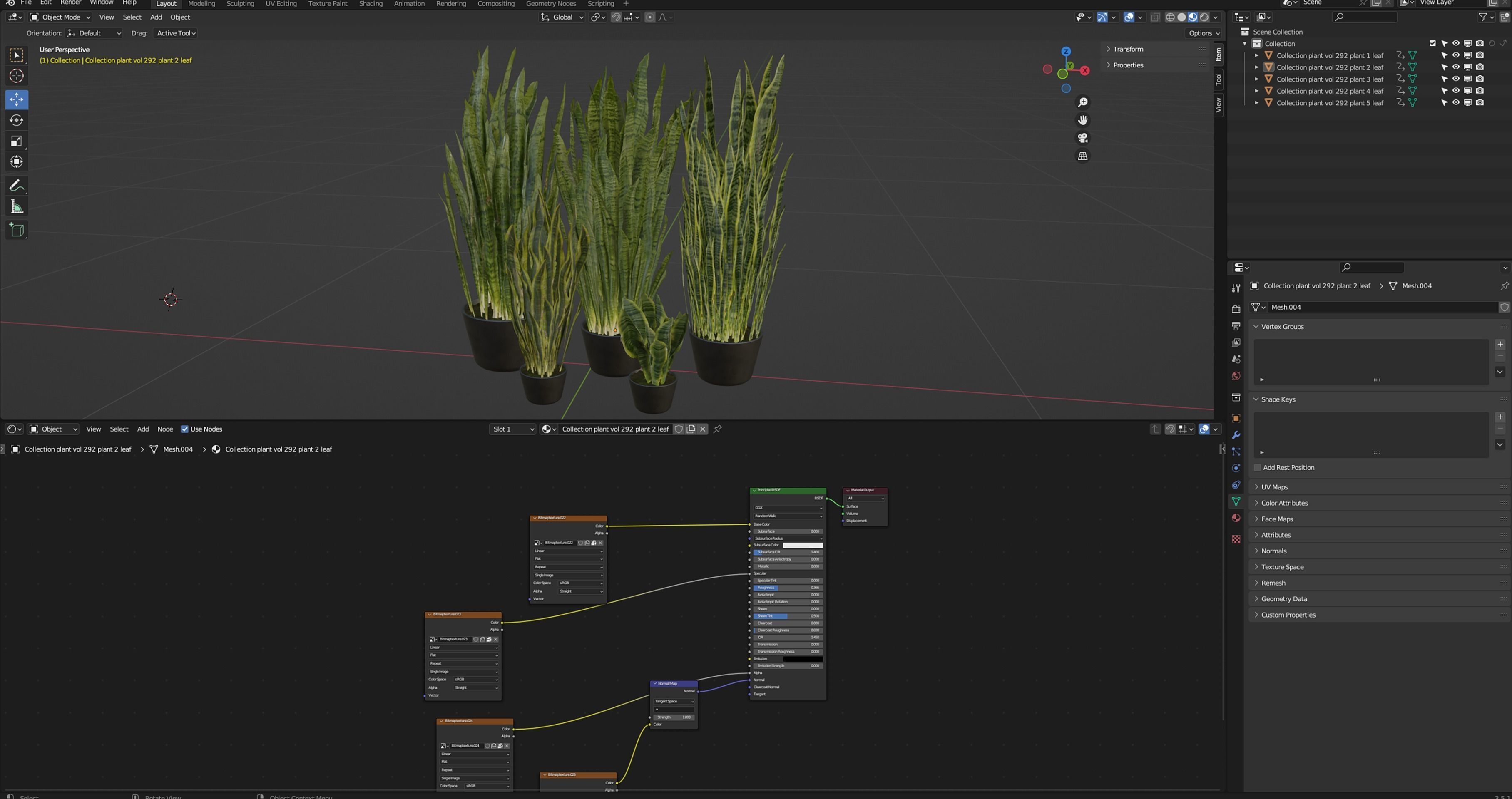 Collection plant vol 292 - blender model  3D model_6