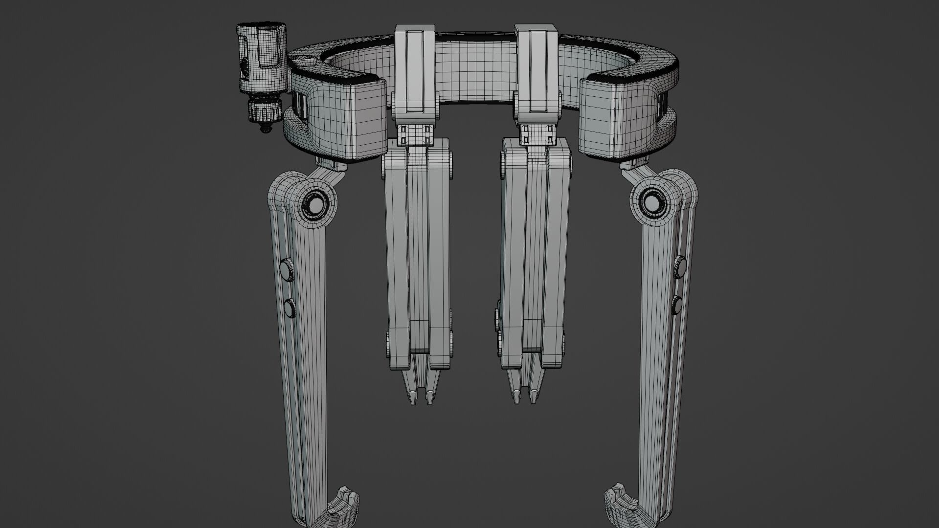 Yellow Robot Sci-fi 3D model_6