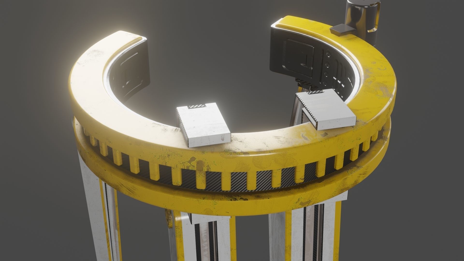 Yellow Robot Sci-fi 3D model_73