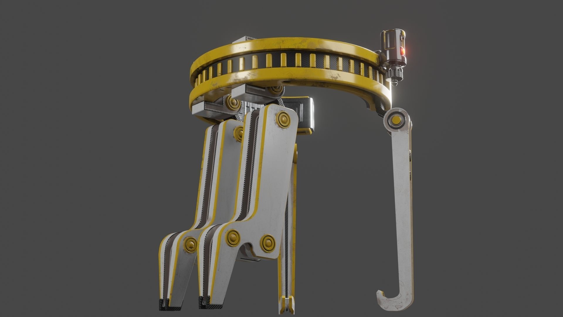 Yellow Robot Sci-fi 3D model_40