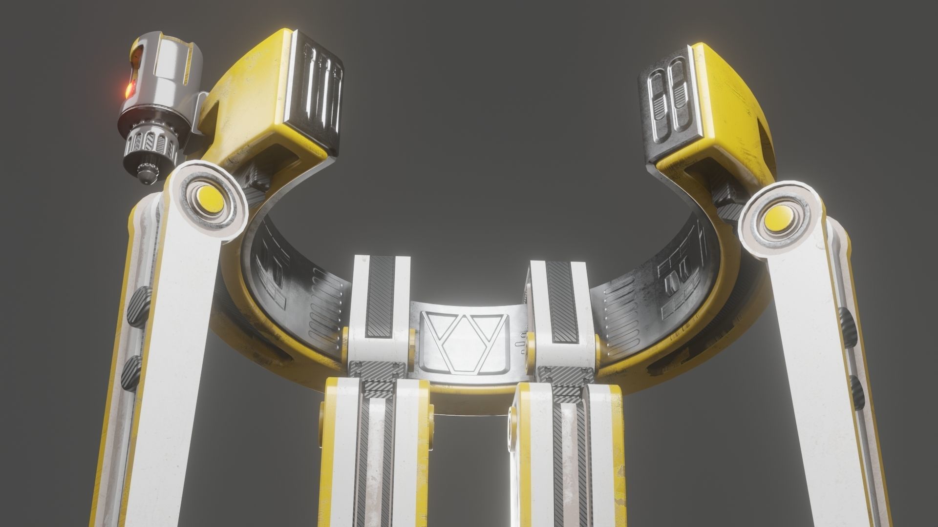 Yellow Robot Sci-fi 3D model_18