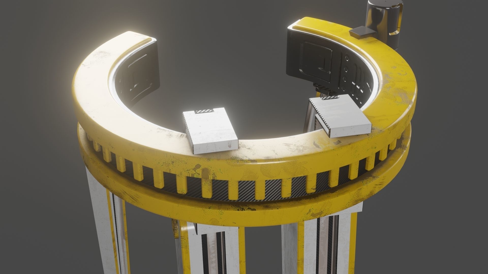 Yellow Robot Sci-fi 3D model_71