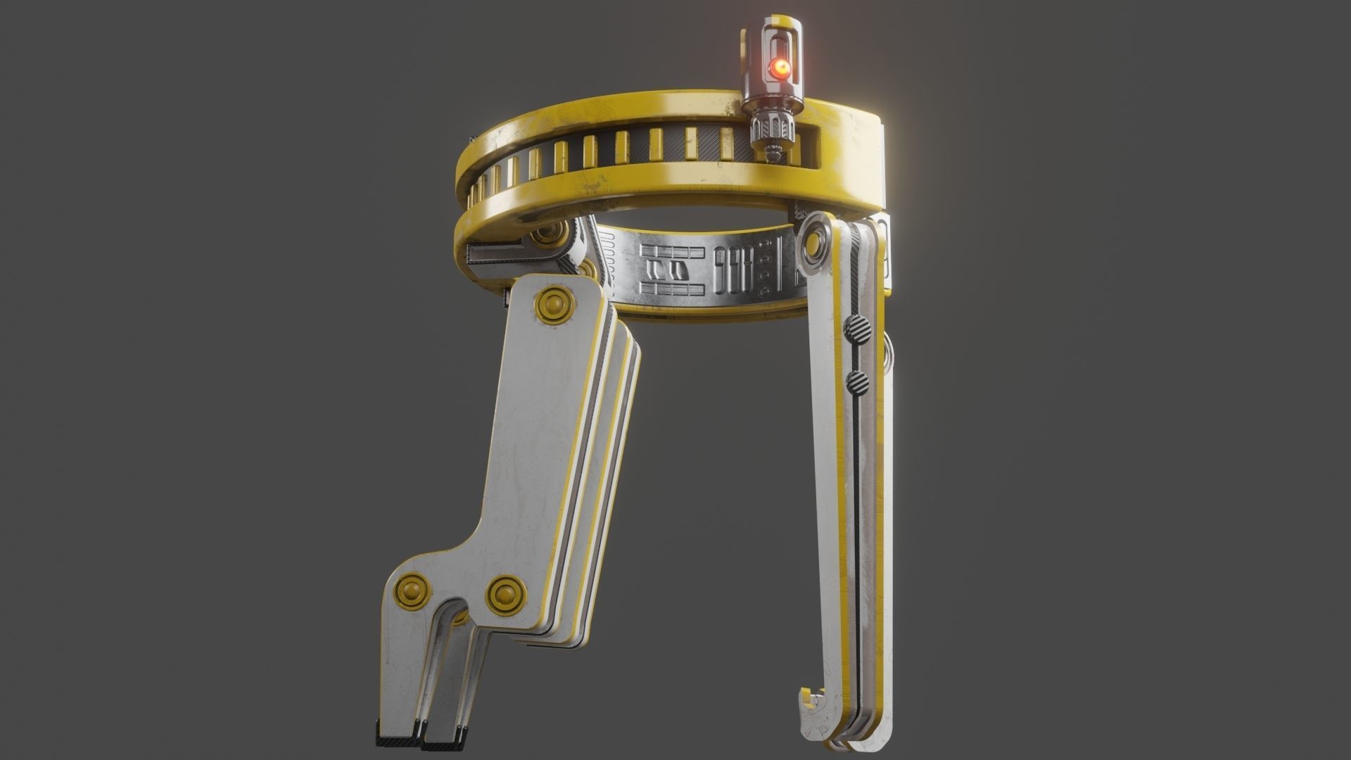 Yellow Robot Sci-fi 3D model_29