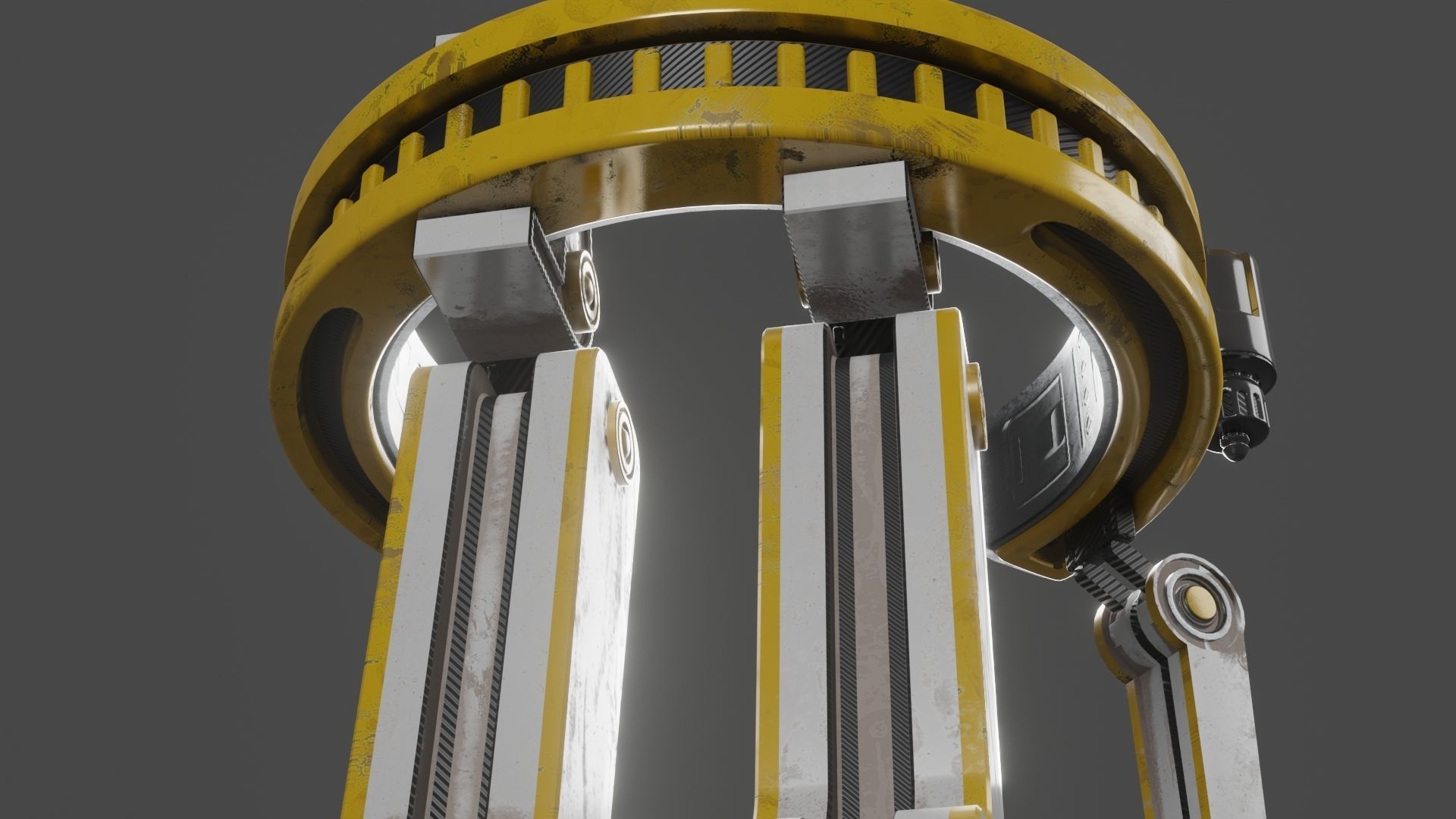 Yellow Robot Sci-fi 3D model_81