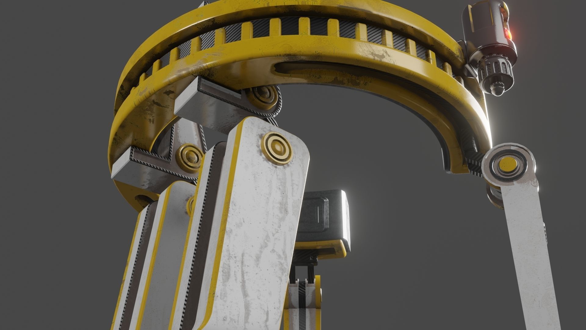 Yellow Robot Sci-fi 3D model_58