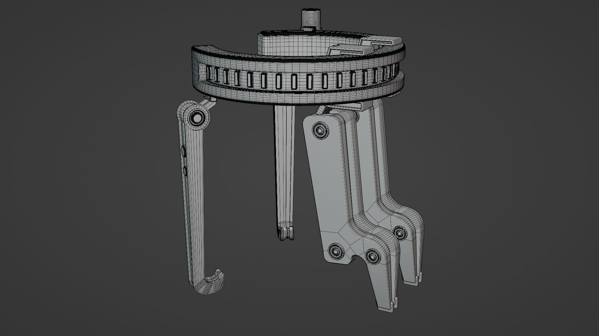 Yellow Robot Sci-fi 3D model_12