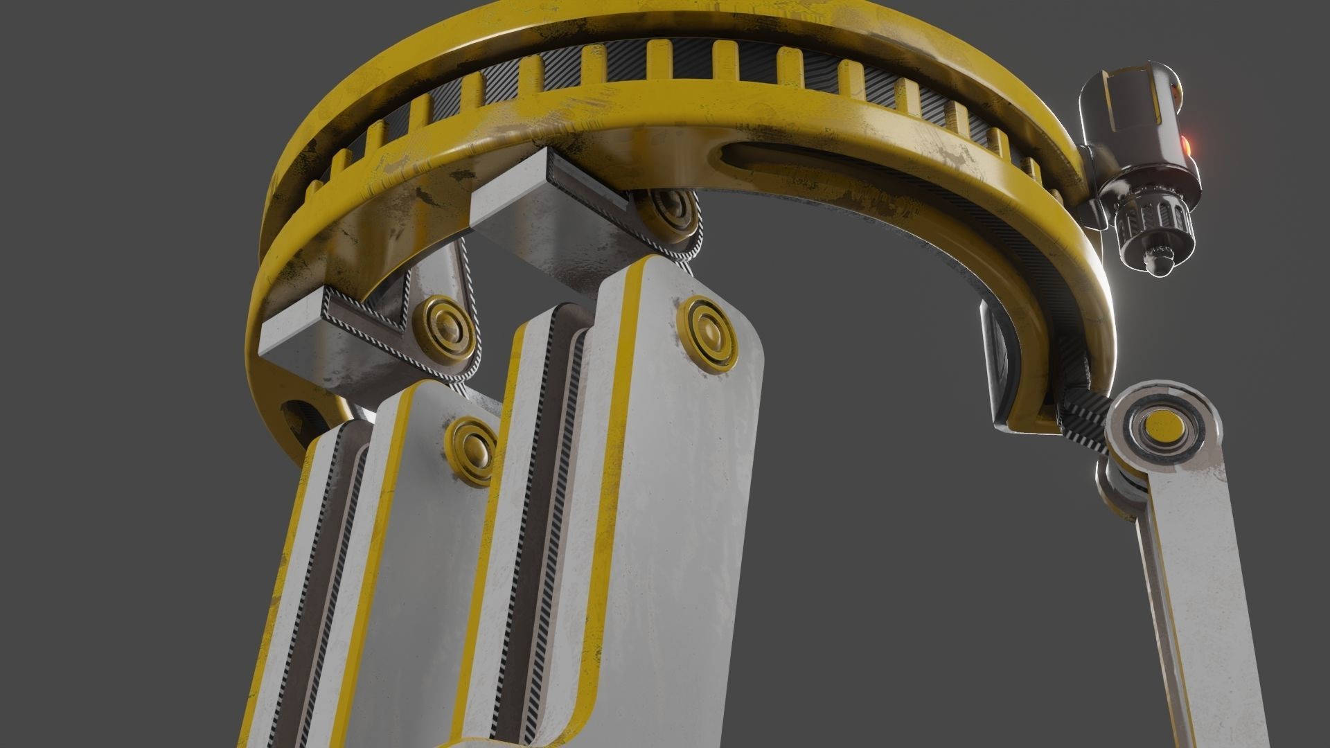 Yellow Robot Sci-fi 3D model_63