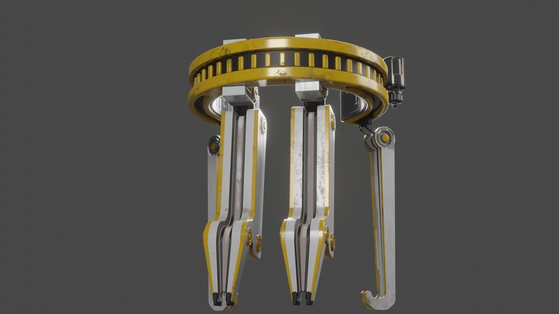 Yellow Robot Sci-fi 3D model_53