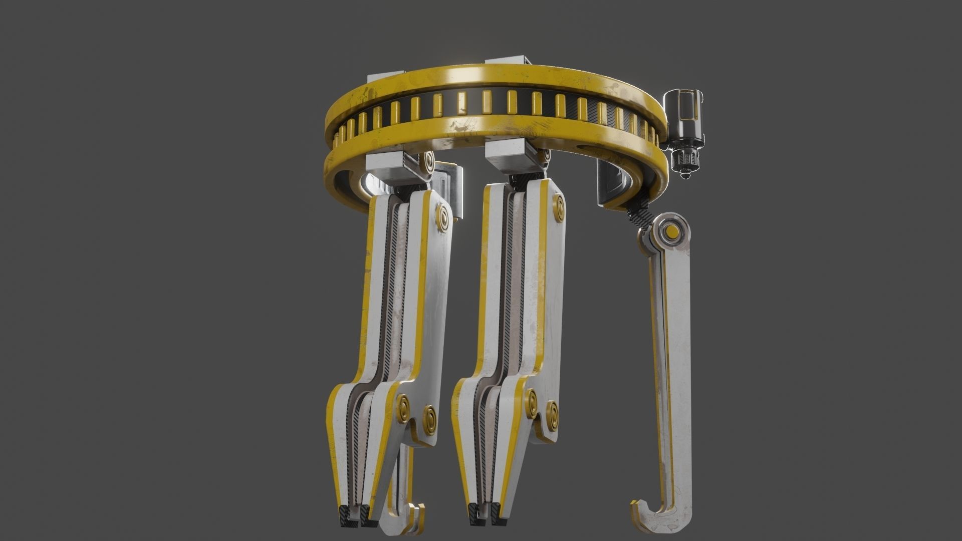 Yellow Robot Sci-fi 3D model_51